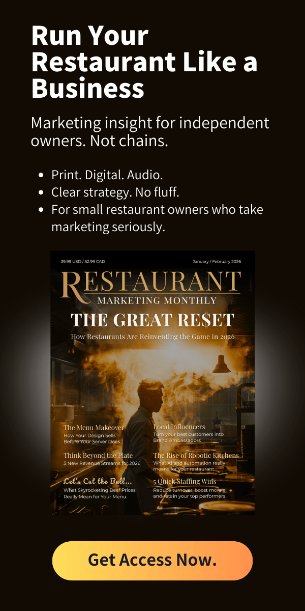 Stop Guessing. Start Marketing. Subscribe to Restaurant Marketing Monthly today